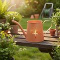 Metall Teelichthalter Gießkanne 12cm Orange Pusteblume 2 Stück | Floristik24.at