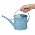 Gießkanne Blumentopf Metall Blau 28x13x17cm 1,25l für Innen- und Außendekoration | Floristik24.at