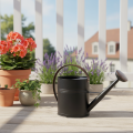 Deko-Gießkanne Metall Schwarz Olivgrün 60x19x38cm Innen- und Außendekoration | Floristik24.at