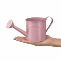 Deko-Gießkanne aus Metall Ø13,5cm Höhe 12,5cm Rosa Übertopf | Floristik24.at