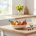 Künstliches Obst Set aus Keramik Apfel und Birne 12 cm Herbstdeko 3-teilig | Floristik24.at