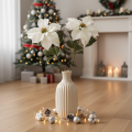 Weißer Kunst-Weihnachtsstern aus Kunststoff 65cm, 2er Set | Floristik24.at