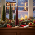 Deko-Tannenbaum schlank 60cm rot mit Holzsockel | Floristik24.at
