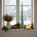 Künstlicher Tannenbaum 80cm Türkis mit Holzfuß für den Innenbereich | Floristik24.at