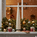 Deko Tannenbaum künstlich 60cm Weißgrau für Tischdekoration | Floristik24.at