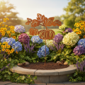 Gartenstecker Metall Kürbis Rostoptik 100cm | Floristik24.at