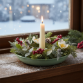 Kerzenständer aus Metall grün für Tafelkerzen 13cm | Floristik24.at