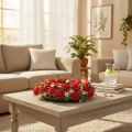 Künstliche Rose aus Schaumstoff Rot mit Drahtstiel 5 cm 100 Stück | Floristik24.at