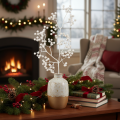 Künstlicher Beerenzweig Weiß 52cm Weihnachtsdekoration | Floristik24.at