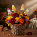 Deko-Stecker Igel-Familie aus Holz, Herbstdeko, 34 cm, 12 Stück | Floristik24.at
