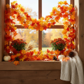 Künstliche Ahornblatt-Girlande 170 cm Herbstdeko in Rot, Orange und Gelb | Floristik24.at
