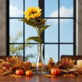 Sonnenblume künstlich 58cm mit Blättern und Blüten gelb-grün 3 Stiele | Floristik24.at