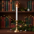 LED Kerze Wachs Tafelkerze Ø2cm H24cm Warmweiß Batteriebetrieben 2 Stück | Floristik24.at
