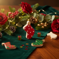 Socken aus Holz, rot mit weißen Punkten, 6 cm, 8 Stück, Tischdekoration Weihnachten | Floristik24.at