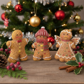 Dekofiguren Lebkuchenmännchen 3er-Set aus Kunststoff 8cm | Floristik24.at