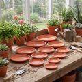 Untersetzer Linda Terrakotta Ø12cm – Ø44cm, Kunststoff, 1 Stück | Floristik24.at