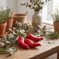 Lebensmittelattrappe Chilischoten Rot Kunststoff 9 cm am Zweig | Floristik24.at