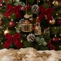 Christbaumschmuck-Set Parfumflakon und Lippenstift aus Glas mit Leopardenmuster 11 cm 2-teilig | Floristik24.at