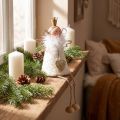 Engel Figur sitzend aus Holz und Metall Weiß 12cm Weihnachtsdeko | Floristik24.at