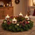 Teelichthalter zum Stecken für Adventskranz Silber Ø4cm 8 Stück | Floristik24.at