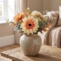 Künstliche Gerbera Blume Ø11cm L50cm Apricot mit biegsamem Stiel | Floristik24.at