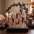 Trockenblumenhalter aus Holz mit Metallbogen, 25×20 cm, Schwarz | Floristik24.at