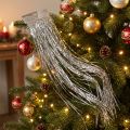 Lametta Silber 50×40 cm Weihnachts- und Partydekoration aus Kunststoff | Floristik24.at