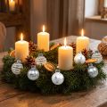 Mini Weihnachtskugeln aus Glas Ø 3 cm Weiß und Silber 9er-Set | Floristik24.at