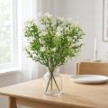 Kunstblumenstrauß Mittagsblumen aus Kunststoff und Metall, 26 cm, Weiß/Grün | Floristik24.at
