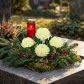 Chrysantheme Kunstblume Creme Ø7cm 18cm 4 Stück | Floristik24.at