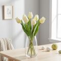 Deko Tulpen künstlich Weiß-Creme 20 cm 6 Stück | Floristik24.at