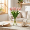 Künstliche Tulpen Rosa 48cm 5er-Bund Seidenblumen | Floristik24.at