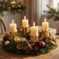Kerzenhalter Krone Gold Metall 9cm für Adventskranz und Deko 4 Stück | Floristik24.at