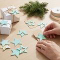 Deko-Sterne aus Moosgummi selbstklebend Mint 4 cm 36 Stück | Floristik24.at