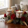 Kerzenhalter aus Glas für Teelicht Silber Ø6cm H10cm 2 Stück | Floristik24.at