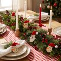 Tischdeko Figuren Santa und Schneemann aus Holz, 4–5 cm, 12-teilig | Floristik24.at