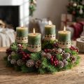 Kerzenhalter Adventskranz Antik Gold Ø7cm H12cm 4St | Floristik24.at