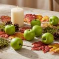 Deko-Mini-Äpfel künstlich Kunststoff Grün-Gelb 4,3 cm H x 3,6 cm Ø 24er-Set | Floristik24.at