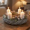 Kiefernkranz Ø40cm Natur Shabby Chic Winterdeko | Floristik24.at