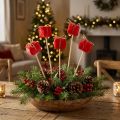 Blumenstecker Weihnachten Geschenkpäckchen 2,5cm Rot 15 Stück | Floristik24.at