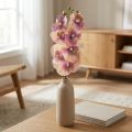Orchidee Phalaenopsis künstlich 7 Blüten Real-Touch 73cm Violett Creme | Floristik24.at