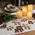 Rentiere aus Holz Braun, Natur 3cm – 5cm 72 Stück | Floristik24.at