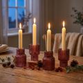 Kerzenhalter Glas H8cm Berry 4er-Set für Stabkerzen und Teelichter | Floristik24.at