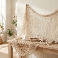 Makramee-Netz Creme 85–90x100cm Maritim | Floristik24.at