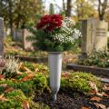 Grabvase Kunststoff Silber 28,5cm | Floristik24.at