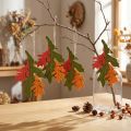 Herbst-Deko Anhänger Holz Eichenblatt 17cm mehrfarbig 6 Stück | Floristik24.at