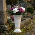 Einstellvase Kunststoff Perlmutt Ø20cm mit Fuß | Floristik24.at