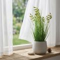 Zittergras künstliche Topfpflanze 36cm grün | Floristik24.at