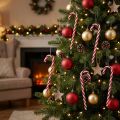 Christbaumschmuck Zuckerstangen 18cm Kunststoff Rot-Weiß 12 Stück | Floristik24.at