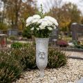 Grabvase Polyresin Engel Motiv Vase zum Stecken H29cm | Floristik24.at